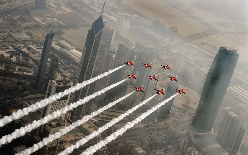 1080P, City, Red Arrows, Kuwait