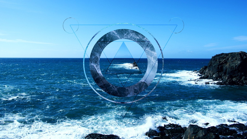 rock - object, solid, horizon, beauty in nature, motion, no people, day, rock, sky, outdoors, 1080P, polyscape, horizon over water, water, blue, nature