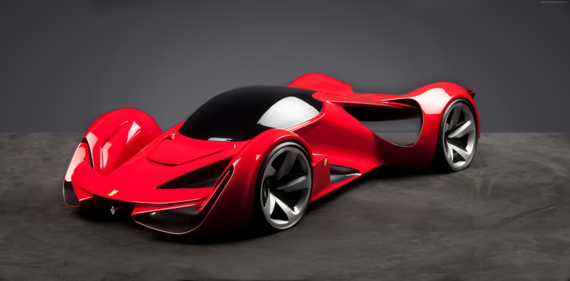 supercar, Ferrari World Design Contest 2016, FWDC, Ferrari Intervallo, 4K, red