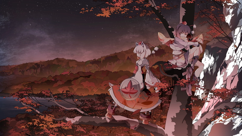 hd, art, momiji, 1080P, shameimaru, anime, girls, Touhou, x, Shameimaru Aya, aya, inubashiri