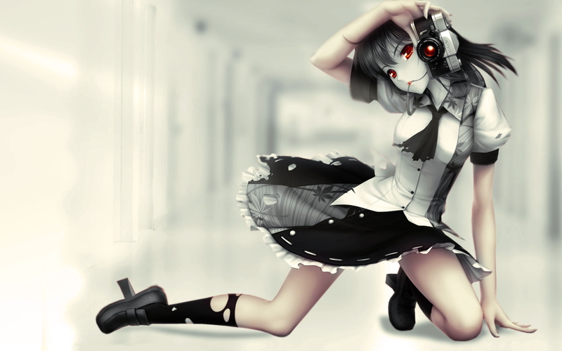aya shameimaru, pose, camera, red eyes, brunette, 1080P