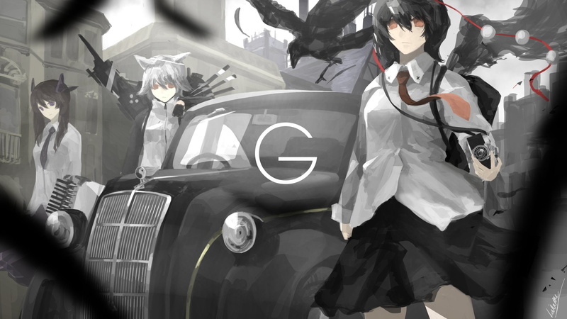 Touhou, Hatate Himekaidou, Momiji Inubashiri, 1080P, Aya Shameimaru, Anime