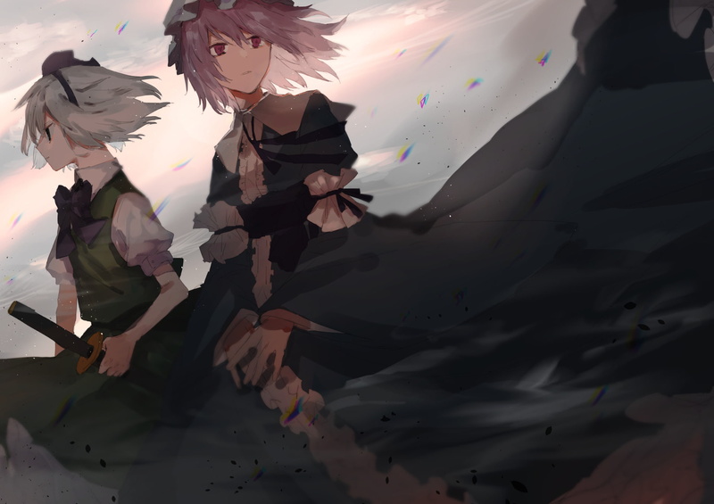 Anime, Yuyuko Saigyouji, Touhou, 1080P, Youmu Konpaku