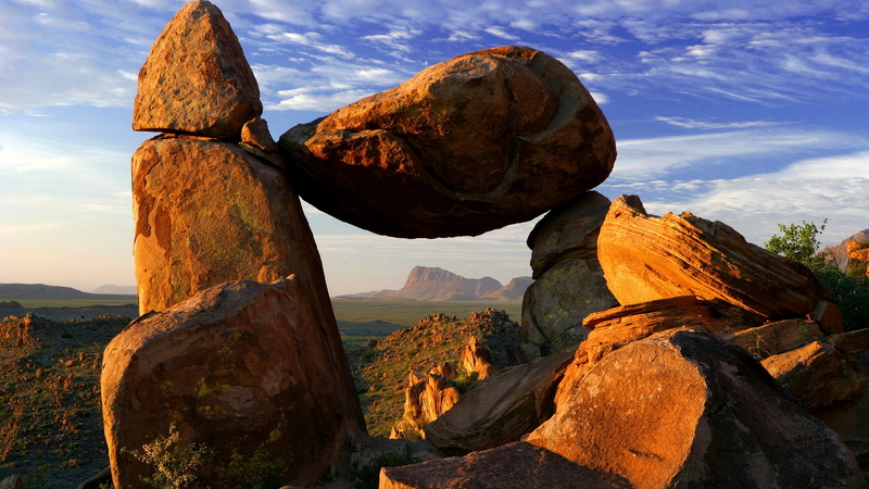 national park, big bend national park, texas, boulder, badlands, united states, rock, rock formation, balanced rock, wilderness, 4K, landscape
