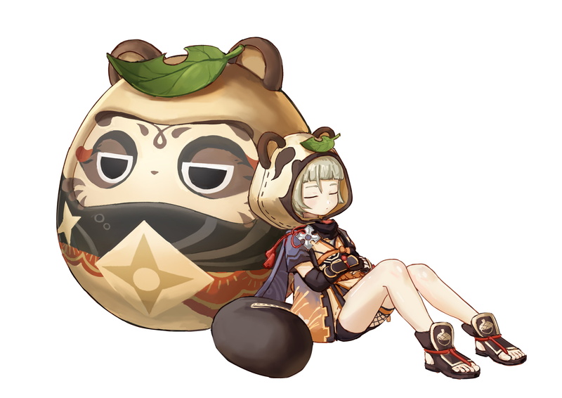 video game animals, anime, Video Game Creatures, Genshin Impact, anime games, video game art, 2K, Sayu (Genshin Impact), video game girls, video game characters