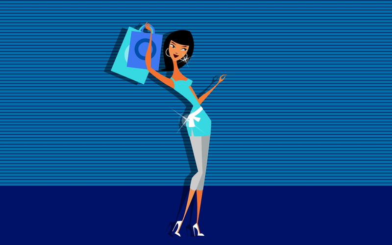 woman, success, one Person, adult, sport, bags, blue background, 1080P, wearing, business, illustration, vector, girl, lifestyles, healthy lifestyle, casual clothing