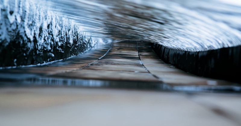 nature, winter, along, flow, tunnel, flowing, long exposure, path, black, cleaning, motion, day, surface level, pattern, close-up, wet, shot, pathway, shape