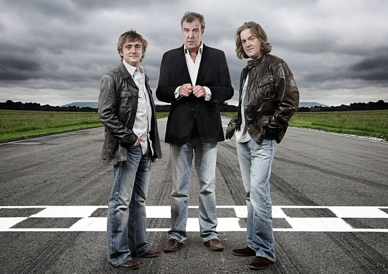 Jeremy Clarkson, coworker, looking at camera, males, smiling, road, white Collar Worker, young men, day, caucasian Ethnicity, street, people, cheerful