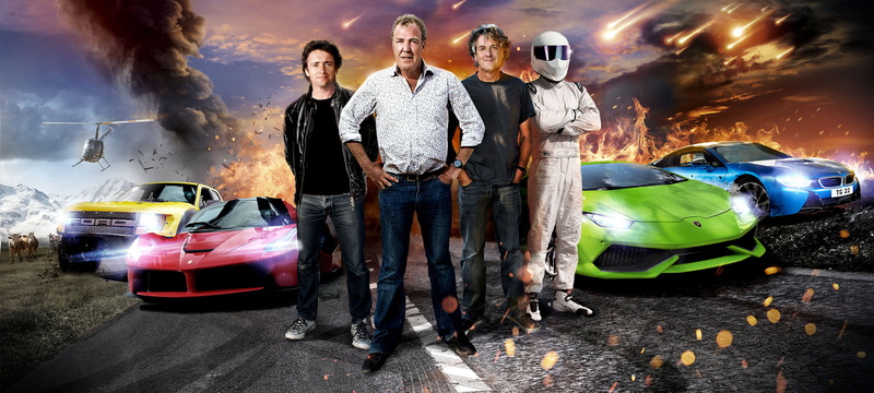smoke - physical structure, males, people, transportation, standing, jeremy clarkson, front view, gray, group Of People, road, land Vehicle, motor vehicle