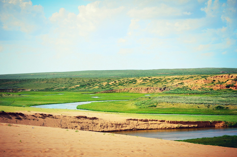 tranquility, no people, environment, land, gol, landscape, outdoors, water, 4K, inner mongolia, rural scene, beauty in nature, tranquil scene, idyllic