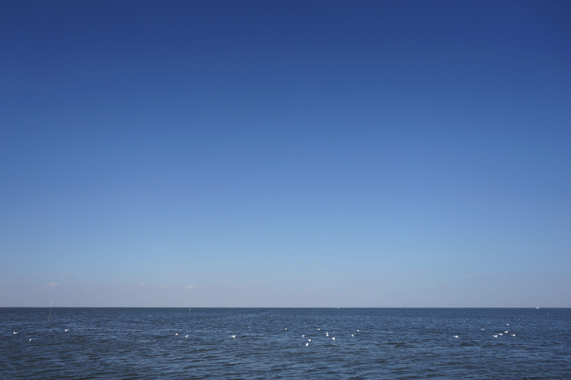 blue, idyllic, clear sky, seascape, tranquility, inner mongolia, 5K, sky, outdoors, day, copy space, no people, scenics - nature, horizon, tranquil scene