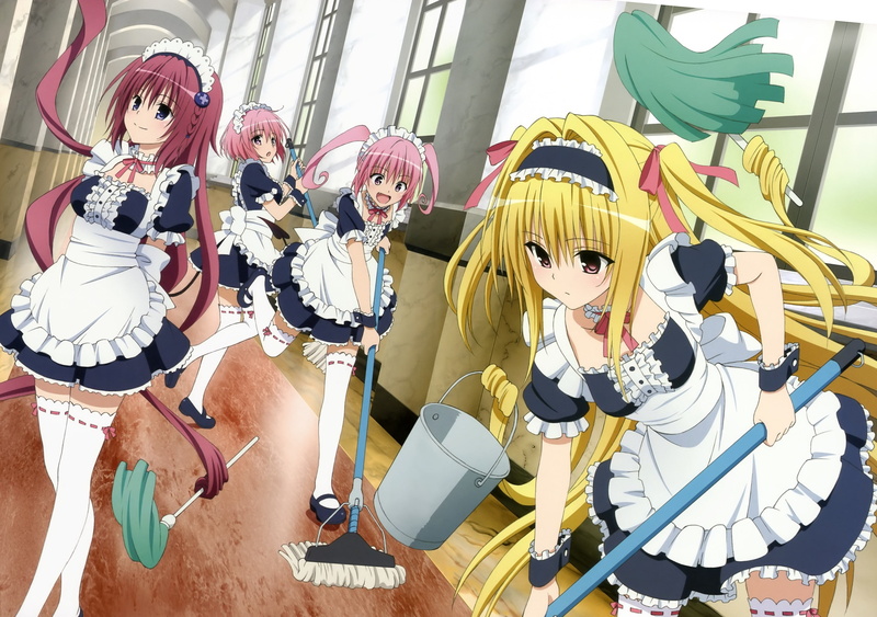 real people, celebration, costume, leisure activity, Anime, Maids, arts culture and entertainment, indoors, high angle view, Nana asta deviluke, group of people