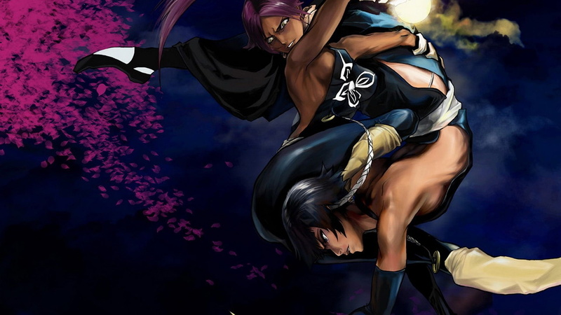 1080P, Yoruichi Shihôin, Anime, Bleach, Soifon (Bleach)