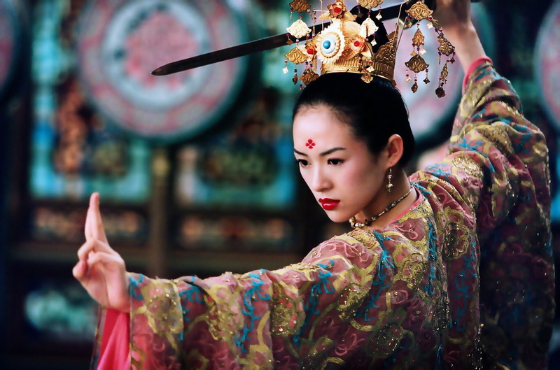zhang, ziyi, 720P, hero, flying, daggers