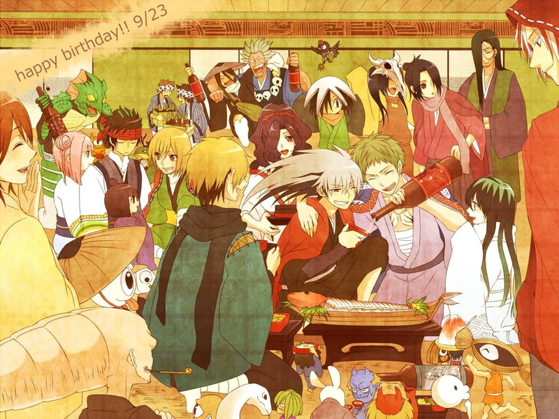Nurarihyon no Mago, outdoors, men, group of people, Nura Rikuo, architecture, adult, art and craft, lifestyles, clothing, human representation, crowd, Oikawa Tsurara