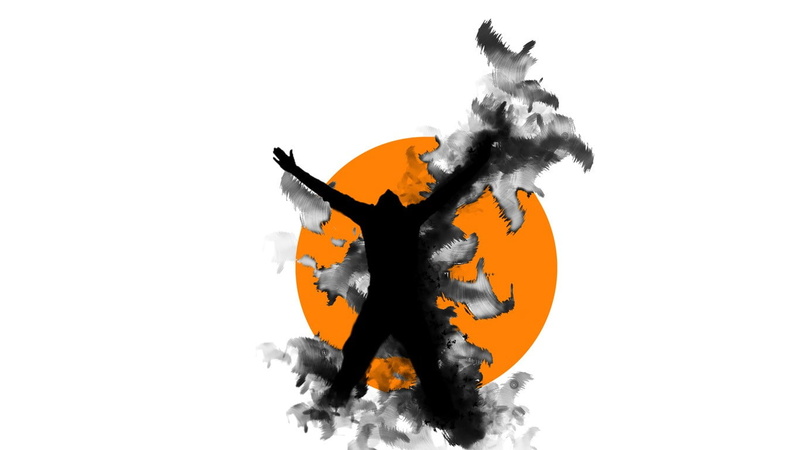 Japan, still life, black, nature, black color, illustration, burning, surrounded, smoke, studio shot, representation, creativity, digital art, close-up
