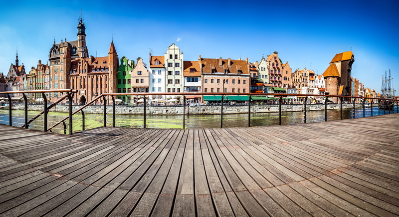 Gdansk, Poland, Sunny, 2K, the sky, home, promenade, river, ship, sailboat, channel