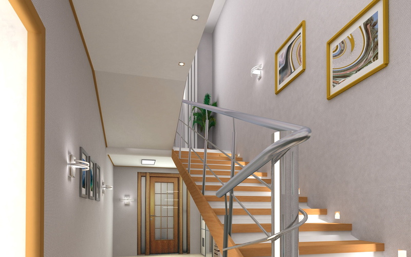 building, handrails, entrance, steps and staircases, indoors, absence, staircase, domestic Room, furniture, comfortable, decor, wall, residential Building