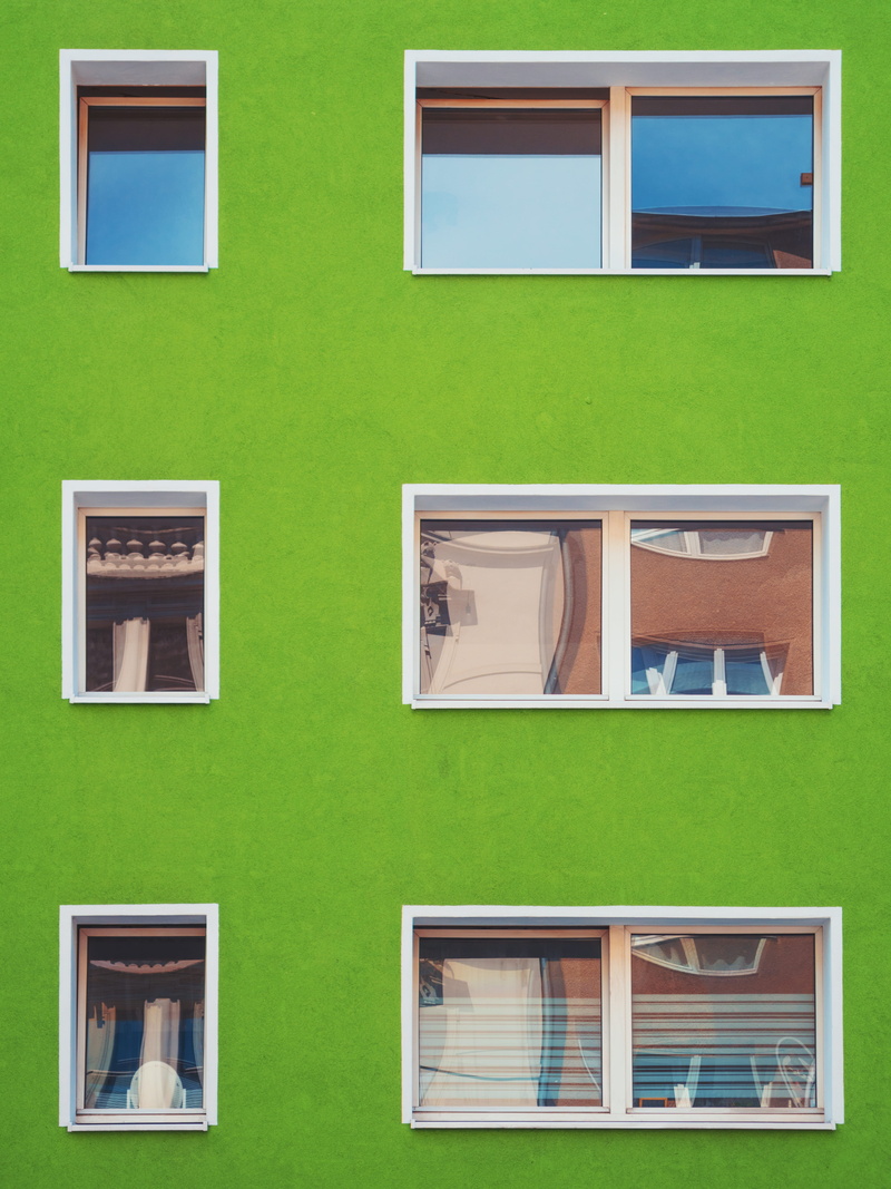 frame, outdoors, side by side, reflection, apartment, copy space, glass - material, built Structure, wall - Building Feature, multi Colored, photography