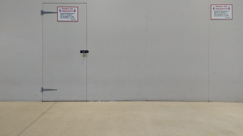entrance, white color, safety, road, wall - building feature, limit, construction work, built structure, text, warning light, fence, caution, protection