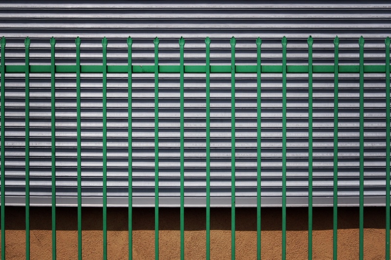 architecture, access denied, sunlight, pattern, 2K, building exterior, outdoors, gate, window, textured, wall - building feature, backgrounds, office building exterior