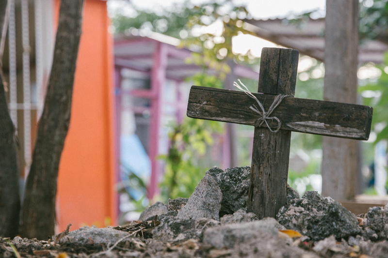 colors, nature, architecture, wooden cross, crucifix, selective focus, rubble, belief, cross, wood - material, tomb, plant, tree trunk, slate, religion