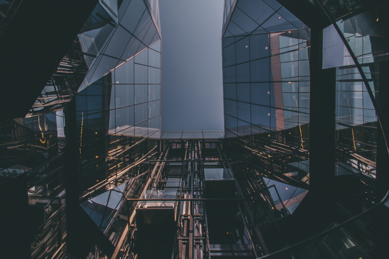 photography, blue, modern design, connection, reflection, look up, urban, building exterior, mirrored, architecture, s, looking up, office building exterior