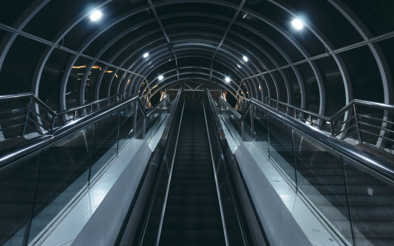 built structure, stairs, convenience, technology, bridge, indoors, lighting, the way forward, three, cityscape, vehicle, architecture, buildings, terminal