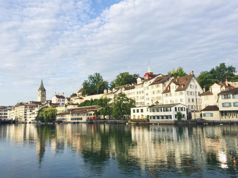 river, religion, zurich, 2K, sky, reflection, waterfront, architecture, zürich, plant, built structure, city, no people, cloud - sky, building, switzerland
