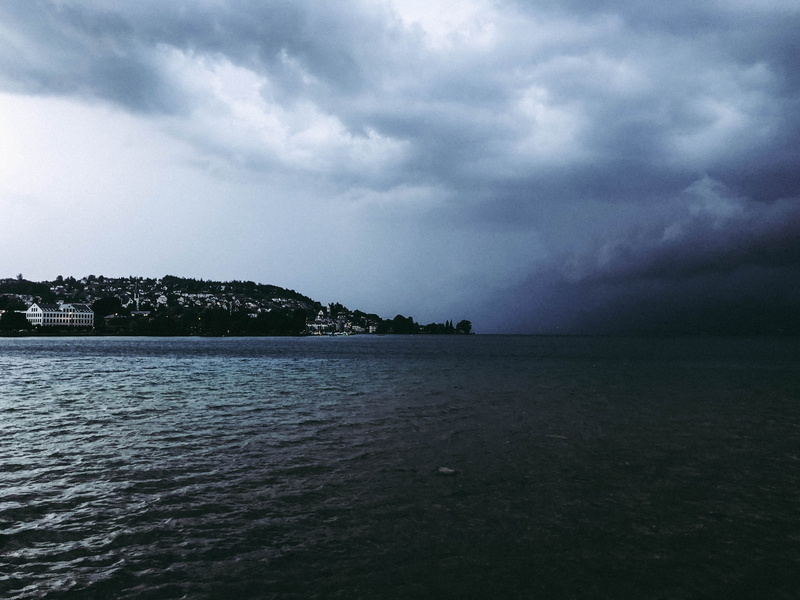 sea, scenics - nature, storm cloud, waterfront, outdoors, beauty in nature, day, overcast, sky, tranquil scene, nature, storm, no people, tranquility, architecture