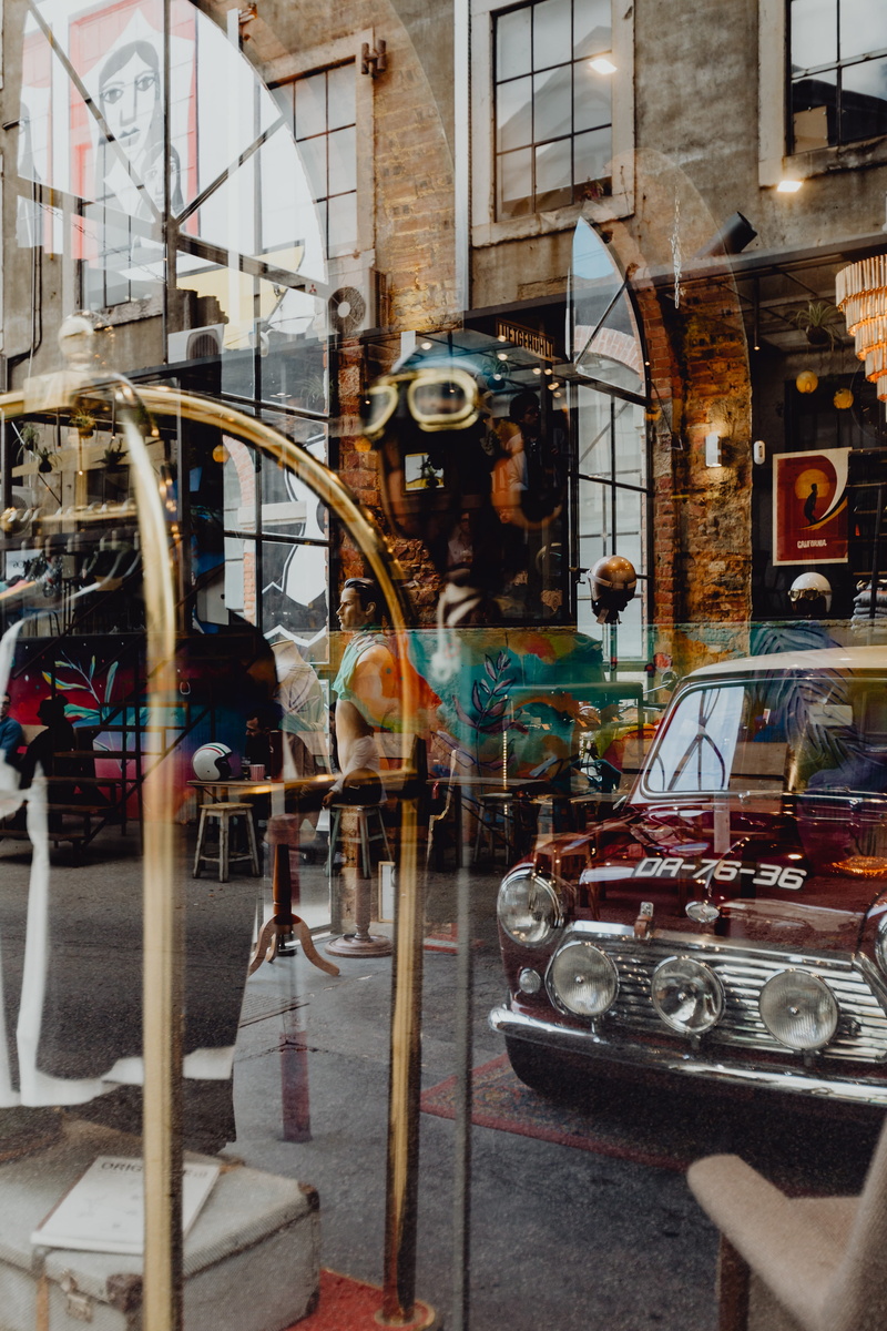 city, art center, lx, quarter, incidental people, built structure, transportation, lx factory, vehicle interior, studios, men, day, 5K, reflection, factory