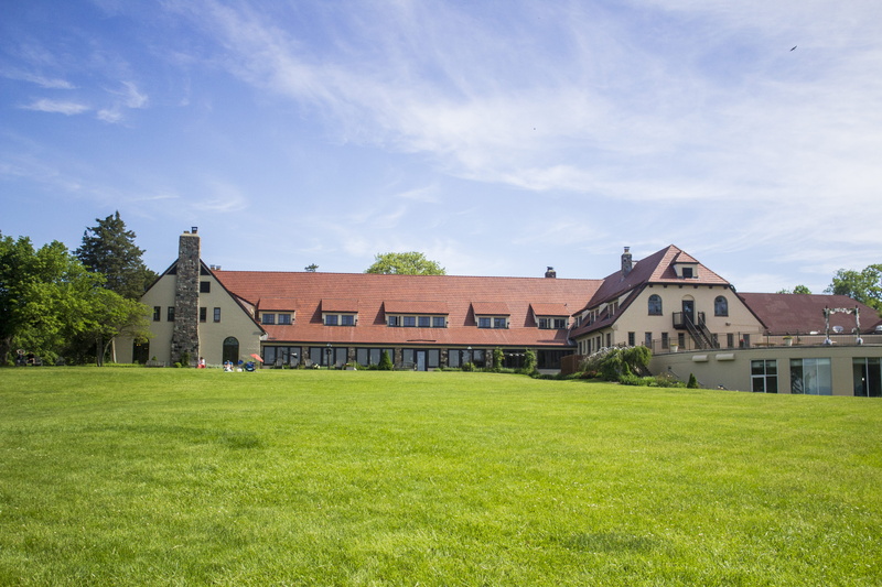 spring, day, lawn, outdoor, grass, nature, building exterior, row house, trees, field, cloud - sky, no people, plant, outdoors, united states, in, sky