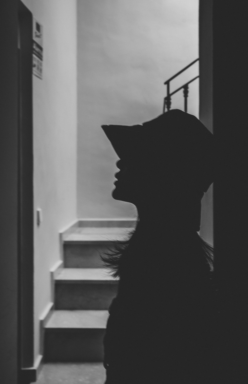 lifestyles, handrail, indoors, animal, prison, wall, blackbird, domestic cat, domestic, one person, railing, real people, agelaius, person, human, representation