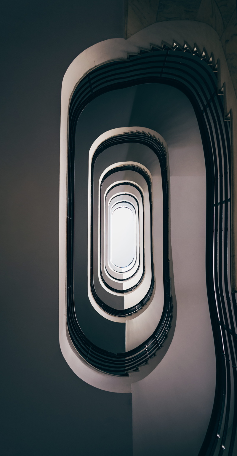 jeans, built structure, railing, grey, day, spiral, handrail, denim, apparel, maze, steps and staircases, indoors, pants, shape, 5K, clothing