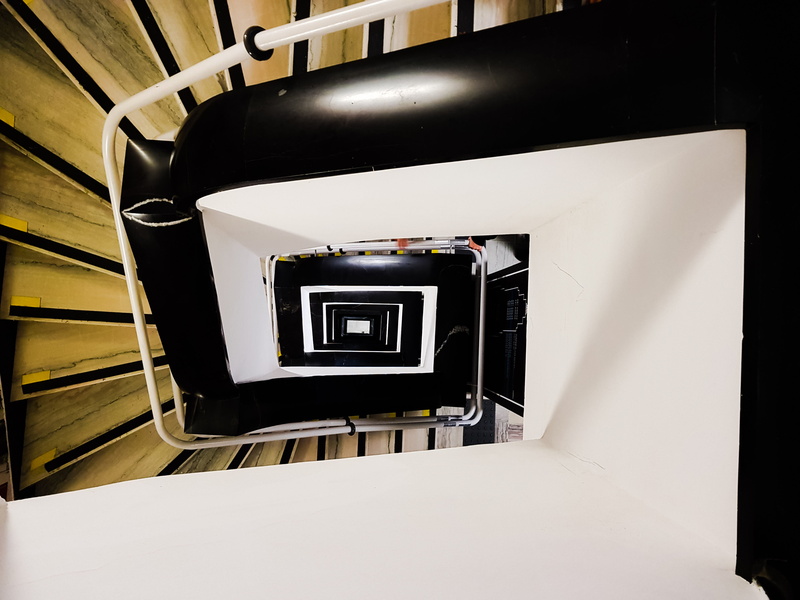 4K, invertebrate, animal, inn, spiral staircase, day, steps and staircases, directly above, staircase, cricket insect, diminishing perspective, elevator