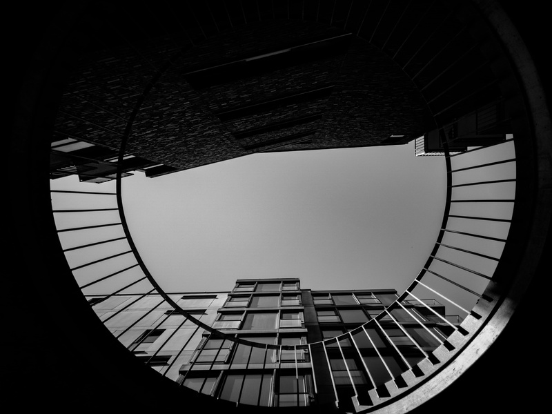 banister, hamburg, 4K, shape, nature, ceiling, spiral staircase, window, wall, directly below, spiral, steps and staircases, indoors, concrete, built structure