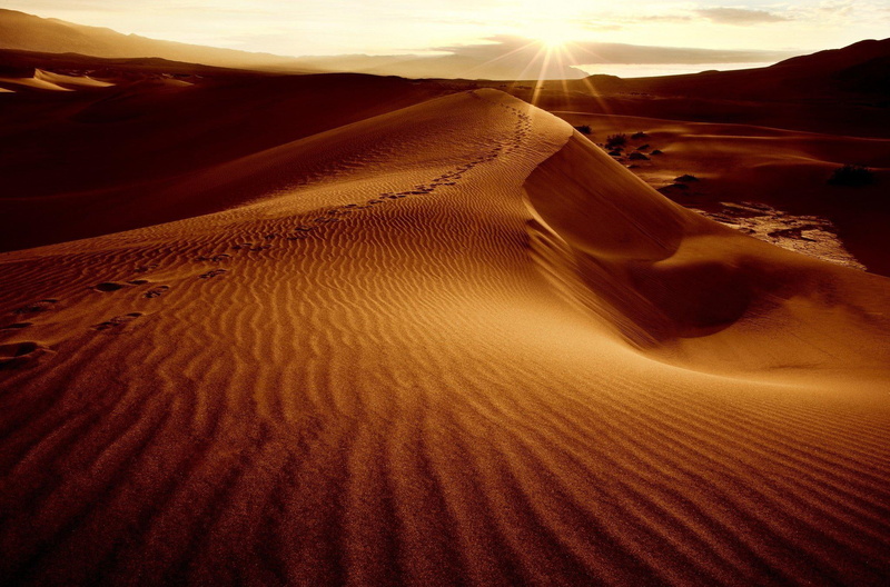 landscape, sky, wide, sand, 1080P, dunes, sunset, desert, deserts, sun