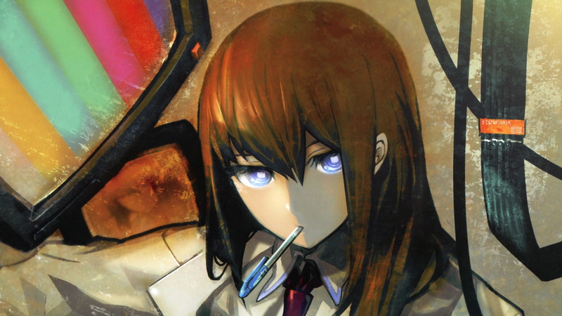 1080P, Makise Kurisu, makise, art, kurisu, blue, anime, redheads, people, Steins;Gate, hd, girls, Anime Girls, steinsgate, eyes, Blue Eyes