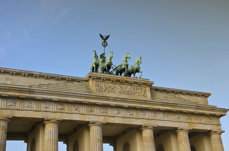 representation, city gate, germany, human representation, berlin, branderburger tor, sculpture, the past, city, 4K, low angle view, clear sky, tourism
