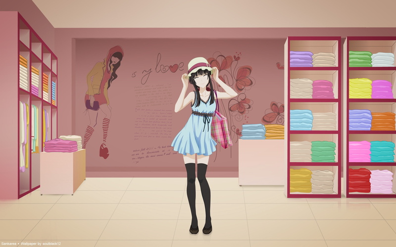 girl, anime, shop, 2K, sankarea, shopping