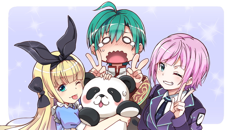 cute, multi colored, people, panda, auto post production filter, nijisanji, representation, white background, emotion, Anime, creativity, male likeness