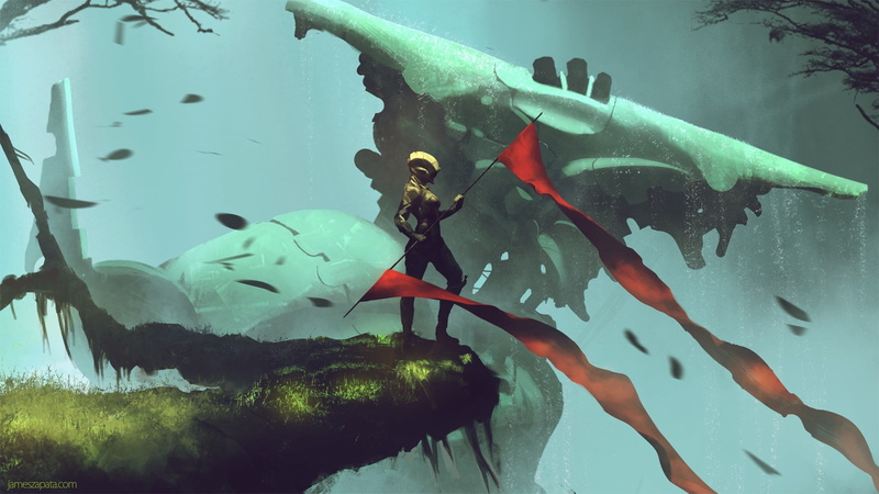 original characters, sea, character, large group of animals, animal wildlife, swimming, animals in the wild, flag, futuristic, warrior, anime, school of fish
