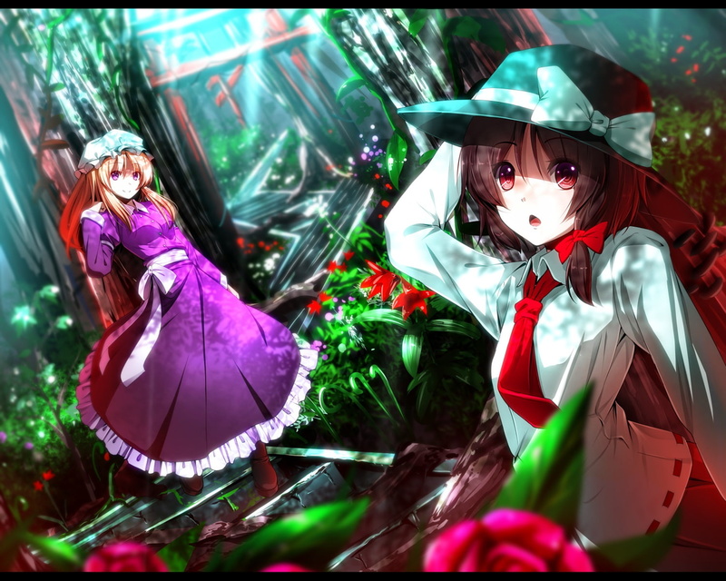 han, maribel, forest, flowers, ryosios, touhou, 720P, renko, usami