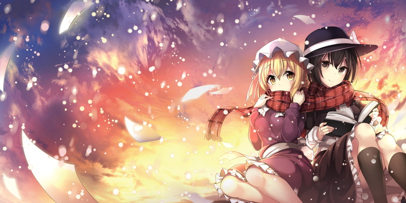 men, Anime, 2K, human representation, touhou, two people, maribel han, toy, celebration, headwear, representation, women, scenic, usami renko, adult, dress