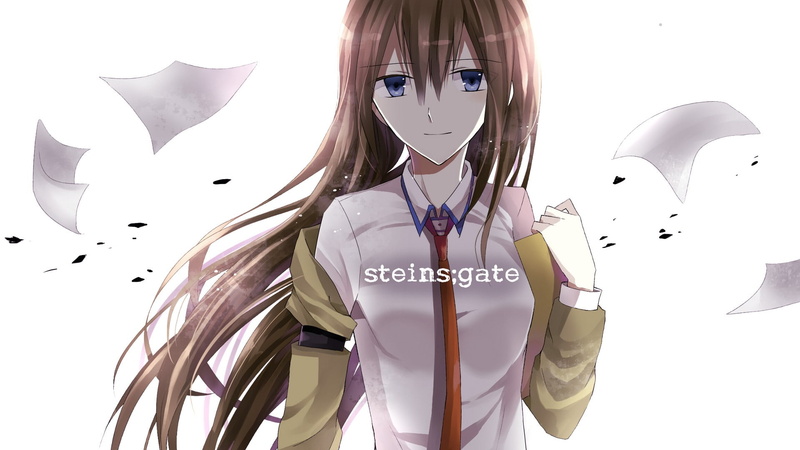 human body part, front view, digital composite, women, females, hairstyle, waist up, anime anime girls steinsgate redhead makise kurisu white shirt tie blue eyes