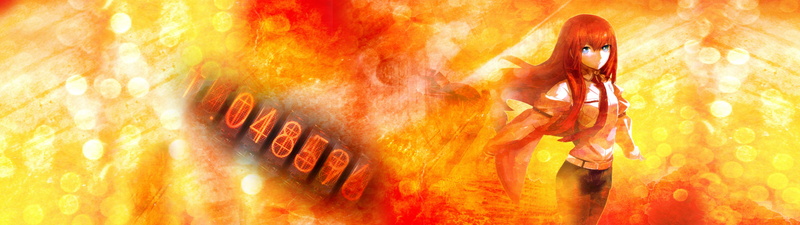 Makise Kurisu, heat - temperature, redhead, 4K, Steins;Gate, backgrounds, burning, red, anime, flame, holding, abstract, symbol, one person