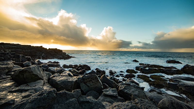 cloud - sky, horizon, 1080P, black, land, solid, abstract, no people, idyllic, white, painting, sea, tranquil scene, Pacific Ocean, tranquility, nature