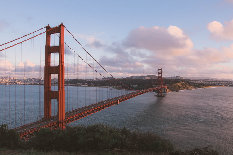 highway, tourism, 5K, good vibes, nature, street, transportation, cars, ocean, built structure, bay, bridge, blue hour, sky, united states, golden gate bridge vista point