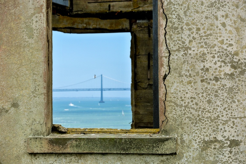 nature, sea, 2K, day, dilapidated, concrete, alcatraz, decay, usa, lost places, oakland bay bridge, bridge, glass - material, metal, wall - building feature