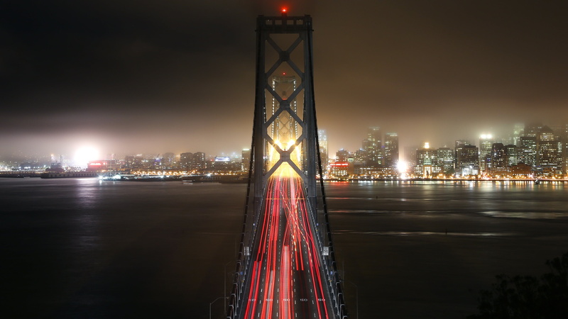 nature, building exterior, landmark, usa, long exposure photography, river, night time, city lights, illuminated, skyscraper, lighting, outdoors, light trail